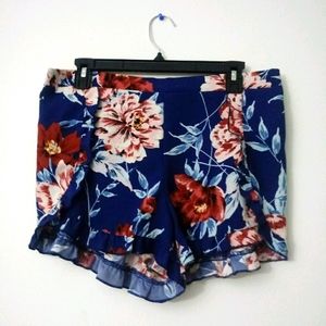 🌸Women's Charlotte Russe Blue Pink Floral Shorts